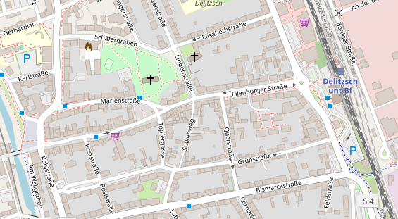 Tagungshotels auf Satellitenbild