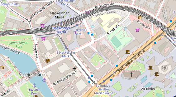 Tagungshotels auf Satellitenbild