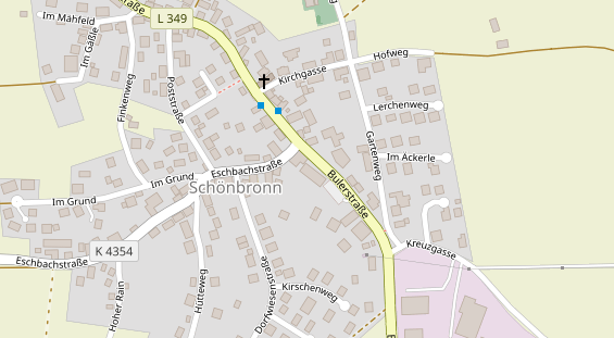 Tagungshotels auf Satellitenbild