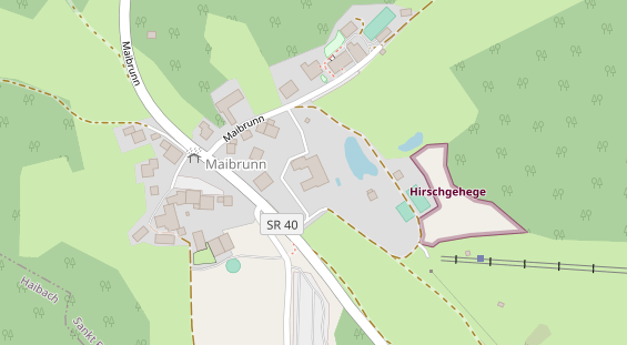 Tagungshotels auf Satellitenbild