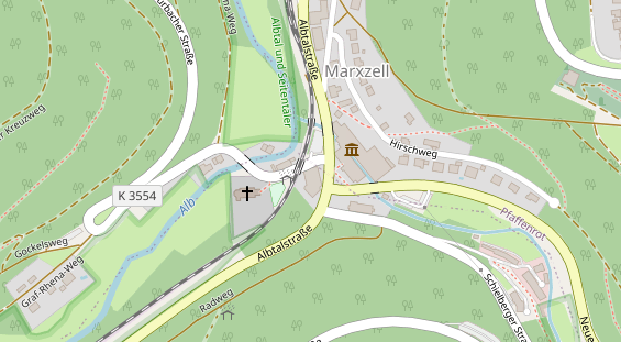 Tagungshotels auf Satellitenbild