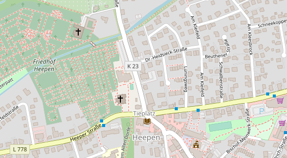 Tagungshotels auf Satellitenbild