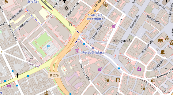 Tagungshotels auf Satellitenbild