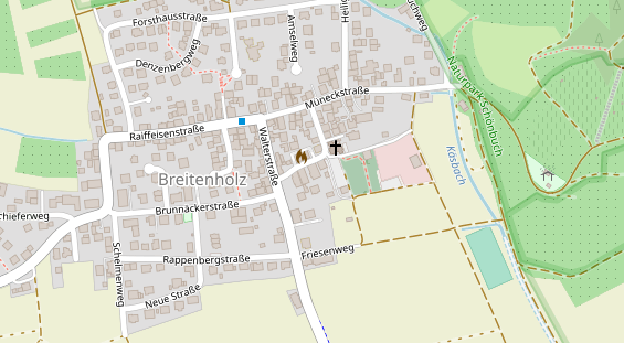 Tagungshotels auf Satellitenbild