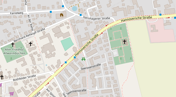 Tagungshotels auf Satellitenbild