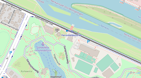 Tagungshotels auf Satellitenbild