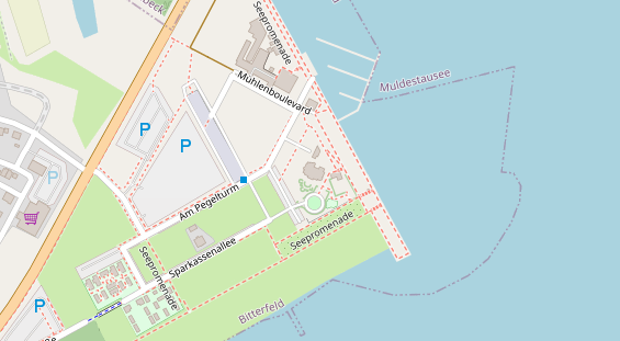 Tagungshotels auf Satellitenbild