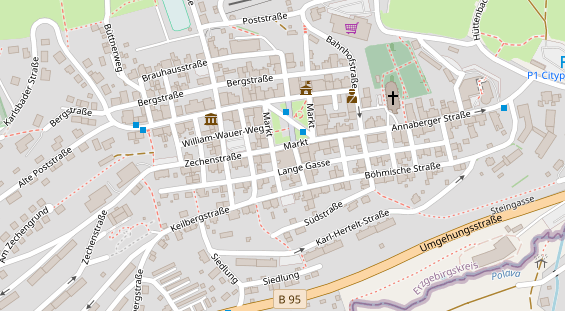 Tagungshotels auf Satellitenbild