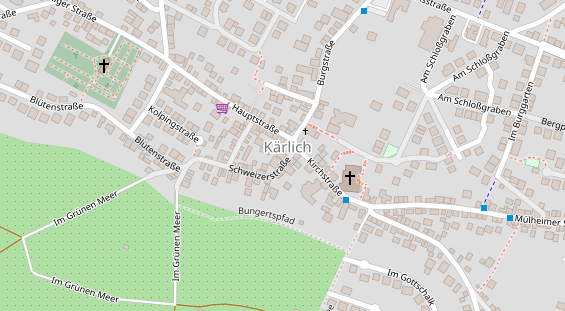 Tagungshotels auf Satellitenbild