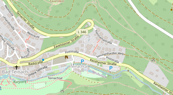 Tagungshotels auf Satellitenbild