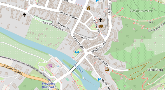 Tagungshotels auf Satellitenbild