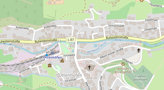 Tagungshotels auf Satellitenbild