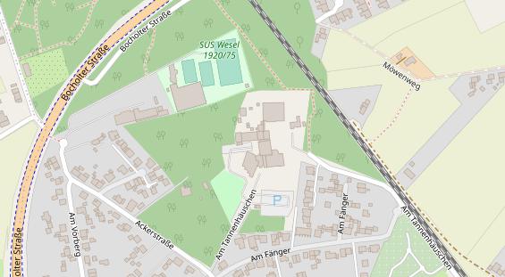 Tagungshotels auf Satellitenbild