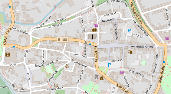 Tagungshotels auf Satellitenbild