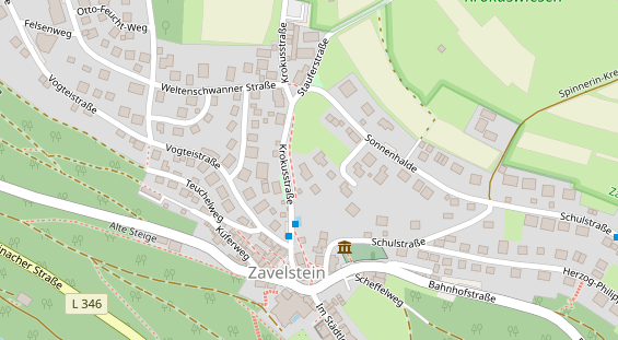 Tagungshotels auf Satellitenbild