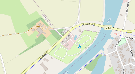 Tagungshotels auf Satellitenbild