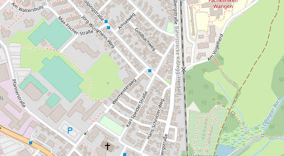 Tagungshotels auf Satellitenbild