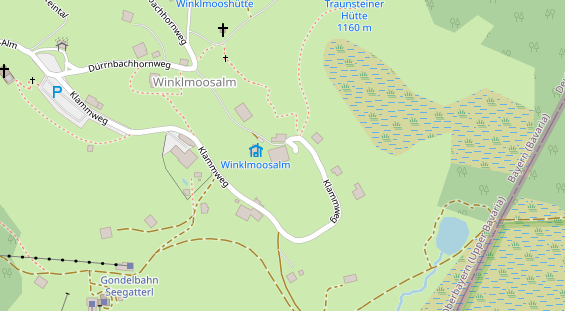 Tagungshotels auf Satellitenbild