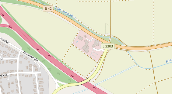 Tagungshotels auf Satellitenbild