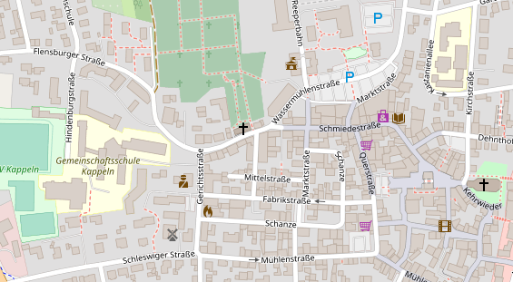 Tagungshotels auf Satellitenbild