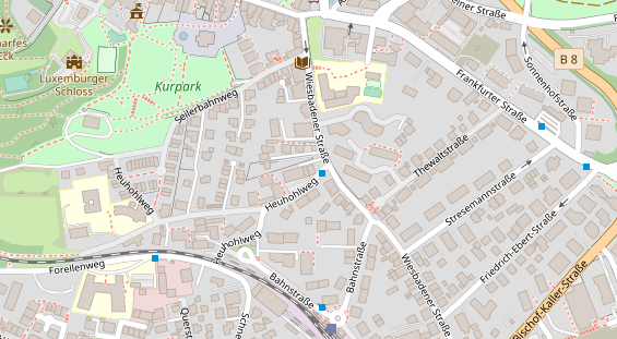 Tagungshotels auf Satellitenbild