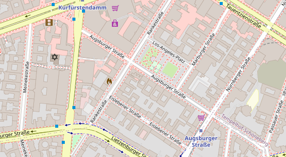 Tagungshotels auf Satellitenbild