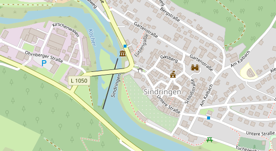 Tagungshotels auf Satellitenbild
