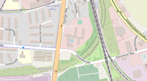 Tagungshotels auf Satellitenbild