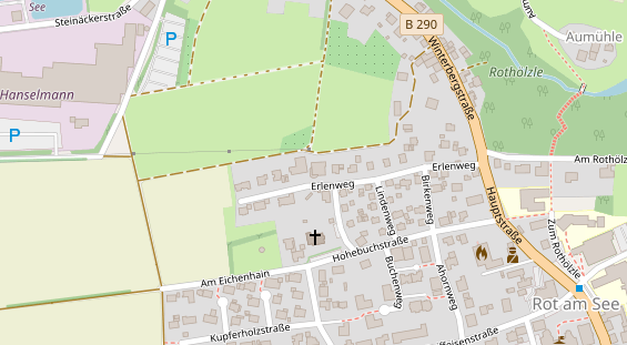 Tagungshotels auf Satellitenbild