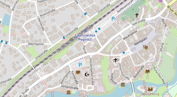 Tagungshotels auf Satellitenbild