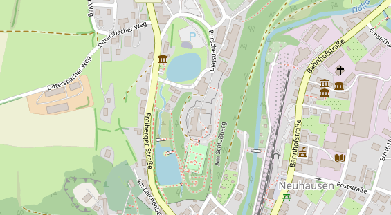 Tagungshotels auf Satellitenbild