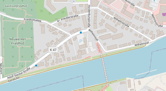 Tagungshotels auf Satellitenbild