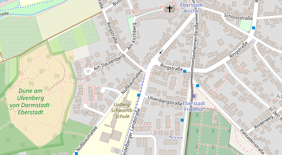 Tagungshotels auf Satellitenbild