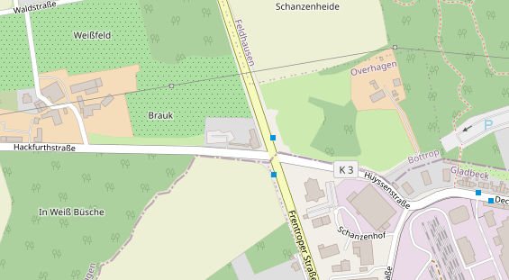 Tagungshotels auf Satellitenbild