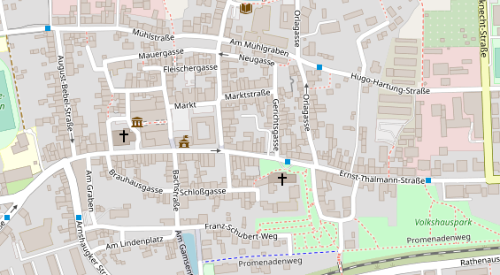 Tagungshotels auf Satellitenbild