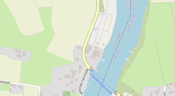 Tagungshotels auf Satellitenbild