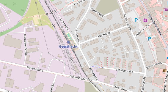 Tagungshotels auf Satellitenbild