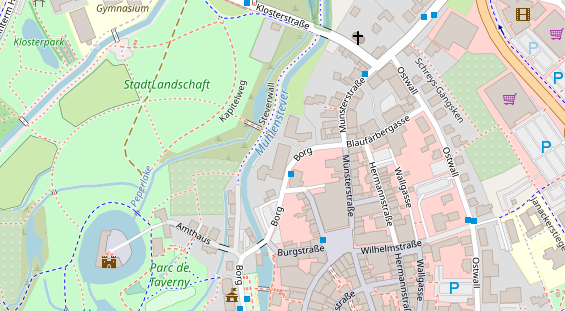 Tagungshotels auf Satellitenbild