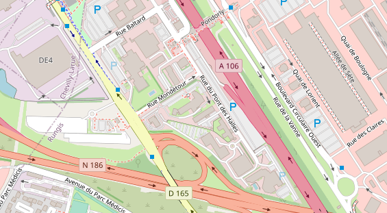 Tagungshotels auf Satellitenbild