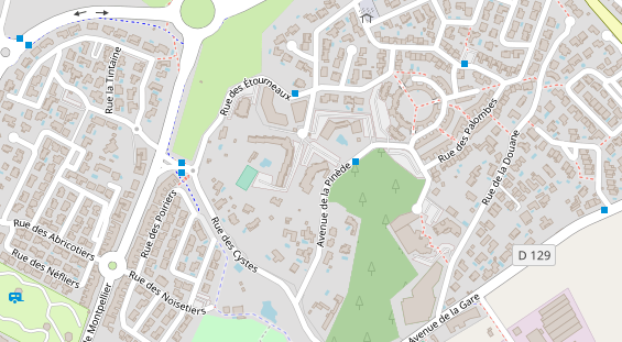 Tagungshotels auf Satellitenbild