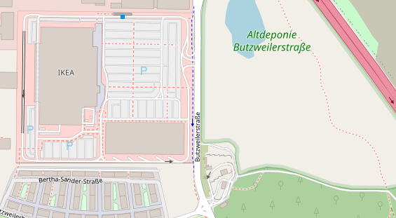 Catering auf Satellitenbild