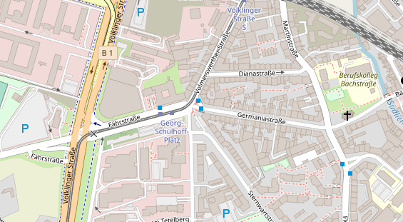 Catering auf Satellitenbild