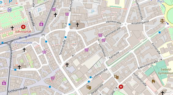 Catering auf Satellitenbild