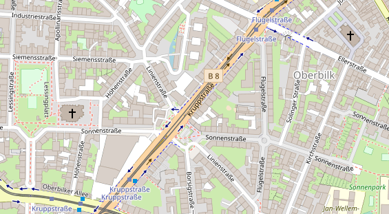 Catering auf Satellitenbild