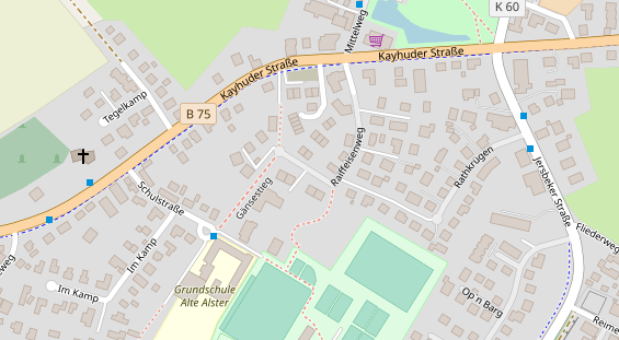 Catering auf Satellitenbild