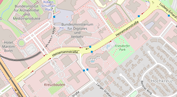 Catering auf Satellitenbild