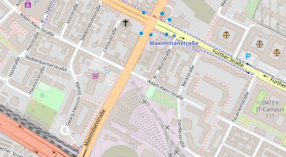 Agentur auf Satellitenbild