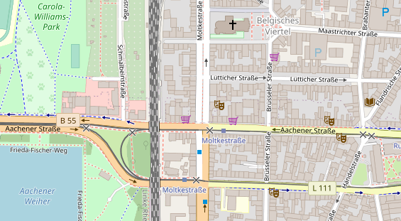 Agentur auf Satellitenbild