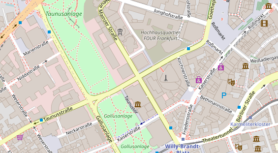 Agentur auf Satellitenbild