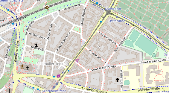 Agentur auf Satellitenbild